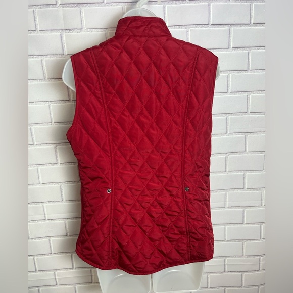 WESTPORT women Red Quilted Vest/size M - Picture 7 of 11